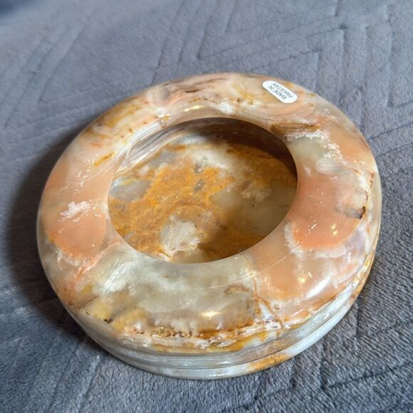 Gorgeous Natural Stone Ashtray or Trinket Box Heavy BRAND NEW - Picture 2 of 12